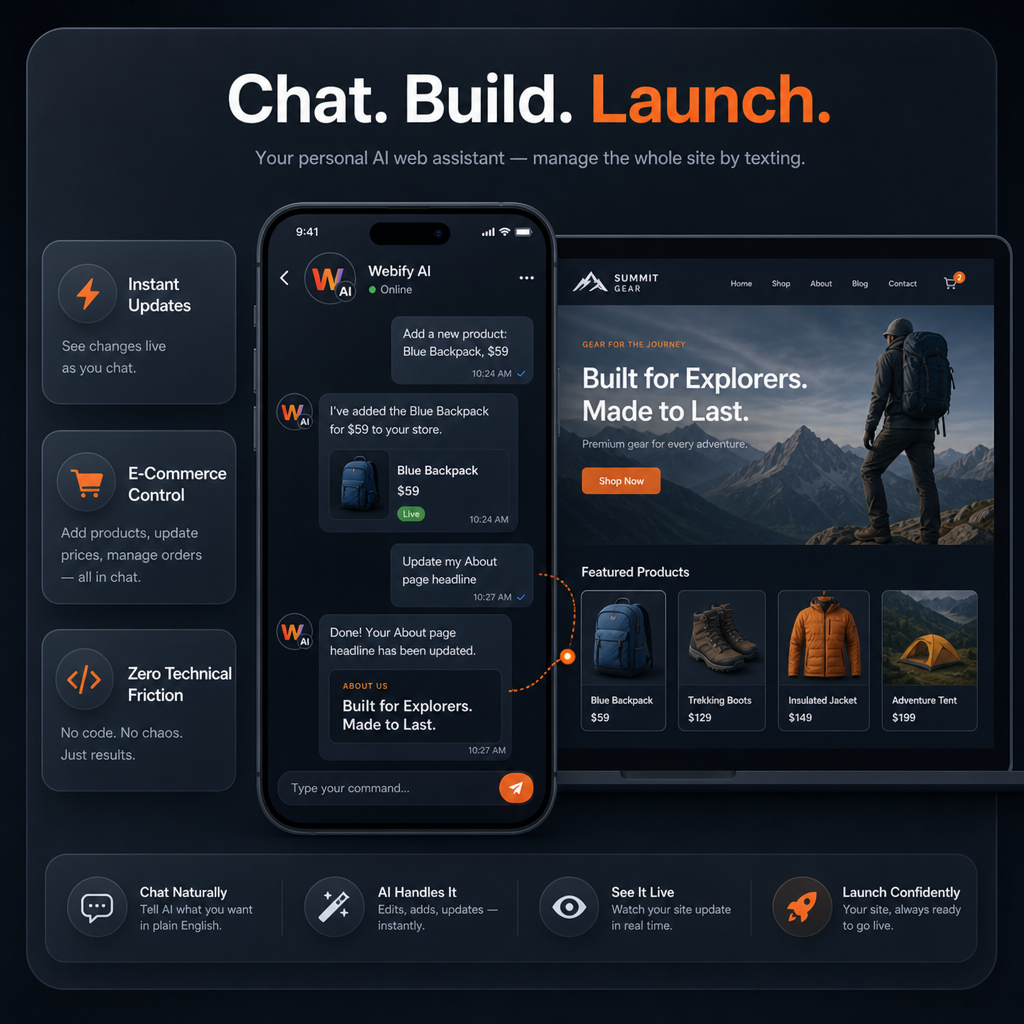 AI web assistant chat